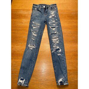 American Eagle Distressed Skinny Jeans For Women